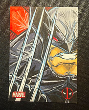 2025 Topps Chrome Deadpool Original Sketch 1/1 Wolverine Auto E. Hernandez picture