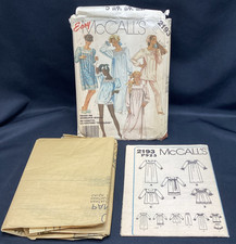 Vtg Sewing Pattern, McCalls 2193, Nightgown Jamies, 8-12, Uncut - ships free picture