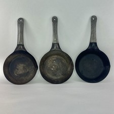 Lot of 3 Vintage Cold Handle Cowboy Skillets 2 #49's and 1 #39 Antique picture