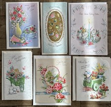 Lot of 6 Vintage Get Well Greeting Cards picture