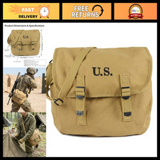 Vintage WWII Canvas Messenger Bag - Lightweight Military Satchel, Tactical Cross picture