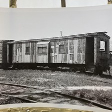 Vtg 1953 Detroit Caro & Sandusky Railroad Wooden Car Photo 4x5 B&W Original picture