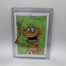 2026 Topps Chrome Disney B.E.N. 1/1 Original Sketch Artist CROCKETT Auto picture