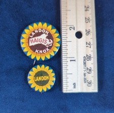 2 Vtg 1936 Landon Haigis Knox Political Campaign Pinback Buttons MASS. picture