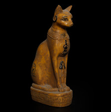Egyptian Artifacts Rare Authentic Pharaonic Statue Egyptian Goddess Bastet Bc picture