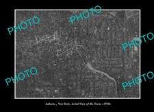 OLD POSTCARD SIZE PHOTO AUBURN NEW YORK AERIAL VIEW OF THE TOWN c1930 2 picture