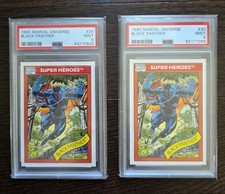 (2) 1990 Marvel Impel Black Panther #20 MCU PSA 9 Mint picture