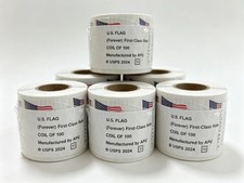 6 Roll Of 100 2025 U.S. Flag First Class Postage Stamps（total 600 pcs） picture