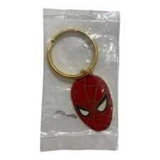 VINTAGE MARVEL COMICS PLANET STUDIOS SPIDER-MAN KEYCHAIN KEY-RING 1990 picture
