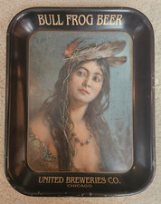 Rare Pre-Pro Bull Frog Beer Tray United Breweries Chicago, IL c 1910 picture