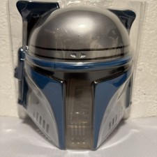 Star Wars Jango Fett Helmet 2007 LFL Blue Silver Costume Mask Original Package picture