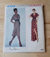 Vogue American MISSES DRESS & BELT #2246 Jerry Silverman Size: 14 ©1979 UNCUT picture