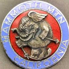 Vintage Mammoth Mountain California Ski Resort Souvenir Pin Badge Stokes MELB picture