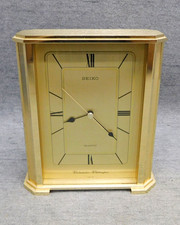 Seiko QGZ408G Westminster & Whittington Chimes Brass Clock Working Used Japan picture