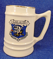 Vintage Strategic Air Command USAF Gunner Logo Military Ceramic Mug Tankard picture