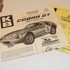 K&B Cobra GT Carrol Shelby Daytona Coupe Model Paperwork Intructions #W picture