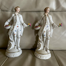 Vintage Mid-Century White Porcelain Figurine / Candelabra Base – Made in Germany picture