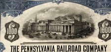 Vintage 1945 PRR Railroad Bond Certificate 📜 Penn Station Vignette, Coupons picture