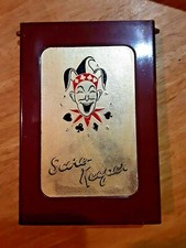 Vintage Scorekeeper Pad for 5 different Card Games Metal Case With Magnet Pencil picture