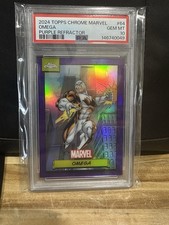 2024 Topps Chrome Marvel OMEGA Purple Parallel /75 GEM MINT 10 PSA picture