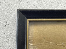 Black 80s 90s Picture Frame Document Certificate Degree 9 X 12 Gold Thin Skin picture