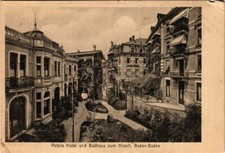 Old postcard postcard Baden-Baden-Peters Hotel and Badhaus zum Hirsch GERMANY (889590) picture