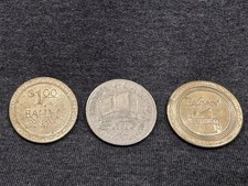 Lot of 3 Vintage Atlantic City $1 Gaming Tokens – Bally's, Sands, The Grand picture
