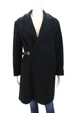 Jil Sander Women's Wool Cashmere Belted Long Coat Black Size IT.36 picture