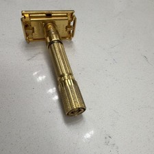 1959 Gillete 24k Gold Fatboy Adjustable Safety Razor Fully Restored picture