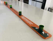 Jagermeister Jager LTD Edition Shot Ski w/ 50  Alum. Shot Glasses New In Box 64” picture
