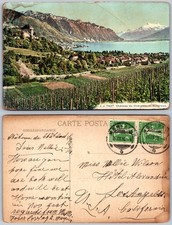 Chateau Du Chillon Montreux Switzerland Postcard picture