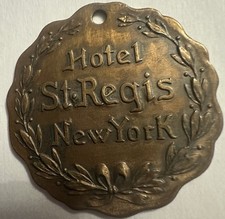 Hotel St. Regis New York Hotel Room Key #412 Fob By Robins Co. Attleboro, Mass. picture