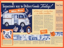 1939 White Trucks - White Horse Delivery Van NEW Sign: 24x30