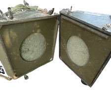 Vintage US Army Signal Corps LS-148A/U Military PA Speakers Pair Vietnam Era picture