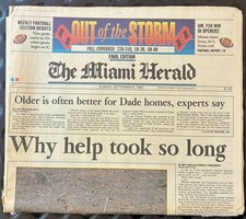 HURRICANE ANDREW SPECIAL- OUT OF THE STORM-MIAMI HERALD NEWSPAPER -1992 picture