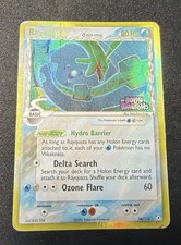 Pokemon Card-Rayquaza-Holo-Holon Phantom-Stamped-16/110-ENG-Poor picture
