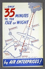 AIR ENTERPRISES ISLE OF WIGHT AIRLINE TIMETABLE DE HAVILLAND RAPIDE picture