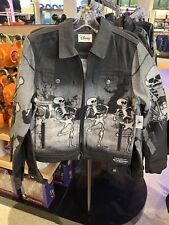 Disney Parks 2022 Halloween Mickey The Skeleton Dance Denim Jacket L XL 1XL 3XL picture