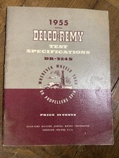 1955 DELCO-REMY Test Specifications DR-324S General Motors Listing Book picture