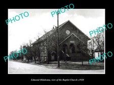 OLD 6 X 4 HISTORIC PHOTO OF EDMOND OKLAHOMA VIEW OF THE BAPTIST CHURCH c1920 picture