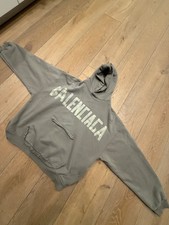 Balenciaga FW24 Green Distressed Cotton Printed Oversized Hoodie picture