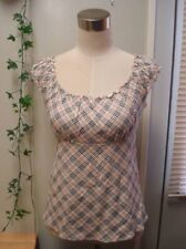 BURBERRY BLUE LABEL Nova check Sleeveless Tops Size 38 Women's Made in Japan picture
