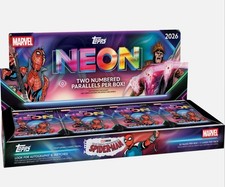 2026 TOPPS NEON MARVEL HOBBY BOX (100 Cards) Disney Brand New Sealed Presale QTY picture