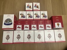 Hallmark Keepsake Ornament Mickey Beautiful Birdhouse Snow Buddies Lot Of 19 picture