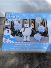 6.7 FT ANIMATED FROSTY THE SNOWMAN CHRISTMAS ANIMATRONIC PROP IN HAND NIB picture