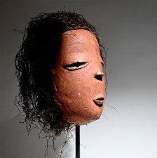 rare antique ritual PENDE mask Congo tribal art ancestor shamanism cult object picture