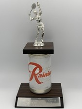 Vintage 1978 Rainier Beer Can Trophy Tennis Classic Yarrow Bay WA Sports Decor picture