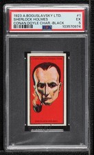 1923 Turf Cigarettes Conan Doyle Characters Black Back Sherlock Holmes #1 04le picture