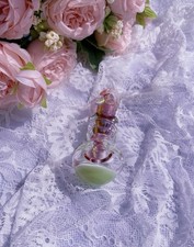 Pretty cute Green Head Whimsical Girly 4” Glass Pipe With Butterfly 🦋 picture
