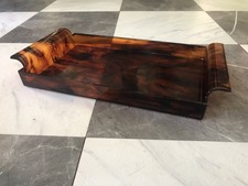 Vintage Lucite Acrylic Tortoise Shell Tray  picture